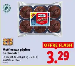 Lidl MCENNEDY Muffins aux pépites de chocolat offre