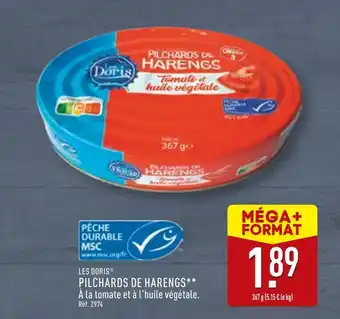 ALDI LES DORIS Pilchards de harengs offre