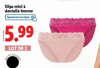 Lidl ESMARA Slips mini à dentelle femme offre