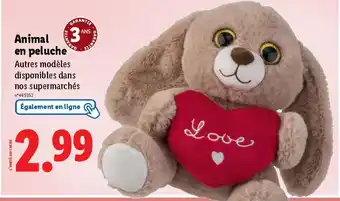 Lidl Animal en peluche offre