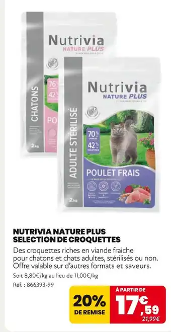 Animalis NUTRIVIA NATURE PLUS Sélection de croquettes offre