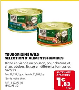 Animalis TRUE ORIGINS WILD Selection d'aliments humides offre