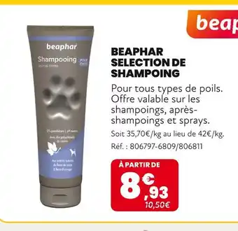 Animalis beaphar Selection de shampoing offre