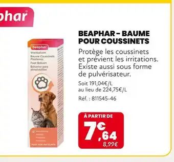 Animalis beaphar Baume pour coussinets offre