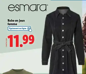 Lidl ESMARA Robe en jean femme offre