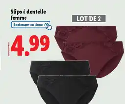 Lidl ESMARA Slips à dentelle femme offre