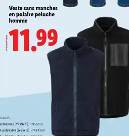 Lidl Veste sans manches en polaire peluche homme offre