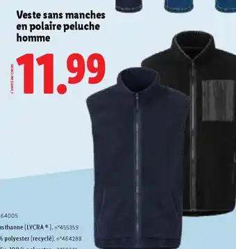 Lidl Veste sans manches en polaire peluche homme offre