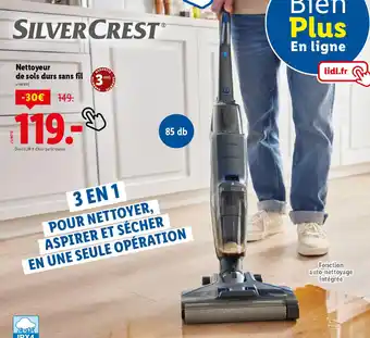 Lidl SILVER CREST® Nettoyeur de sols durs sans fil offre