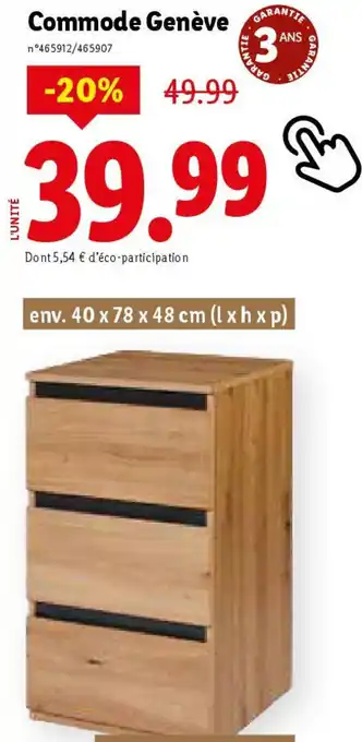 Lidl Commode Genève offre