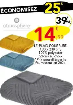 Stokomani ATMOSPHERA Le plaid fourrure offre