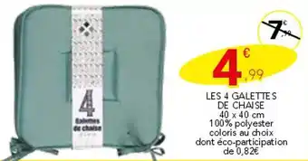 Stokomani Les 4 galettes de chaise offre