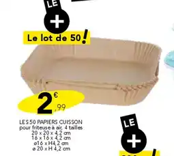 Stokomani Les 50 papiers cuisson offre