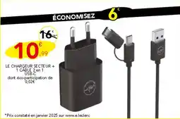 Stokomani Le chargeur secteur + 1 cable 2 en 1 usb-c offre