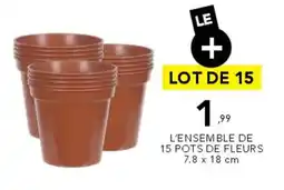 Stokomani L'ensemble de 15 pots de fleurs offre