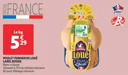 Auchan Supermarché Poulet fermier de loué label rouge offre