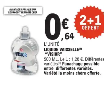 E.Leclerc Express "VISIOR" Liquide vaisselle offre