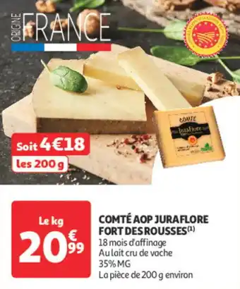 Auchan Supermarché Comté aop juraflore fort des rousses offre