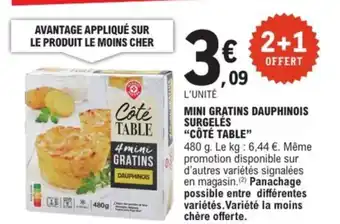 E.Leclerc Express “CÔTÉ TABLE” Mini gratins dauphinois surgelés offre