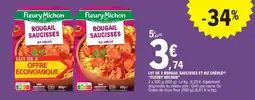 E.Leclerc Express "FLEURY MICHON" Lot de 2 rougail saucisses et riz créole offre