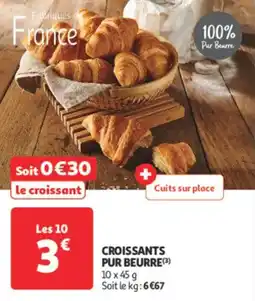 Auchan Supermarché Croissants pur beurre offre