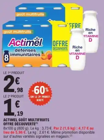 E.Leclerc Express ACTIMEL Goût multifruits offre découverte offre