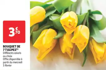 Auchan Supermarché Bouquet de 7 tulipes offre