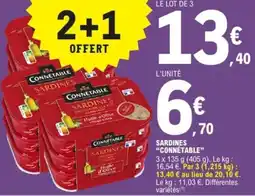 E.Leclerc Express "CONNÉTABLE" Sardines offre