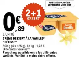 E.Leclerc "DÉLISSE" Crème dessert à la vanille offre