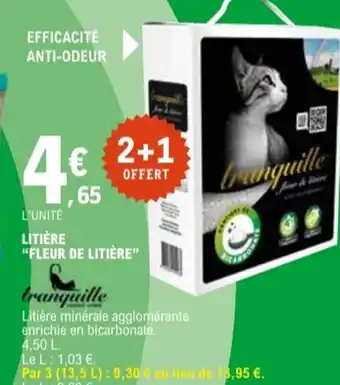 E.Leclerc TRANGQUILLE Litière "fleur de litière" offre