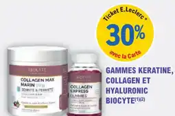 E.Leclerc Parapharmacie Gammes keratine collagen et hyaluronic biocyte offre