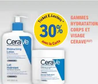 E.Leclerc Parapharmacie Gammes hydratation corps et visage cerave offre