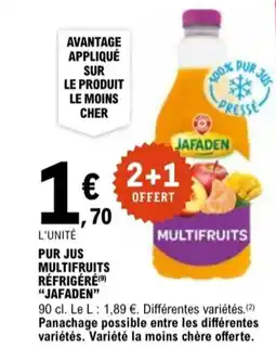 E.Leclerc "JAFADEN" Pur jus multifruits réfrigéré offre