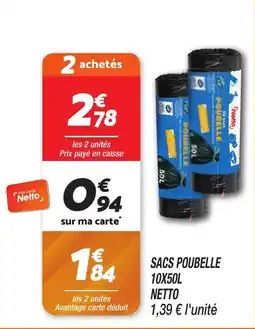 Netto Sacs poubelle netto offre