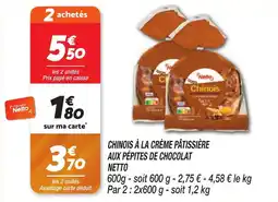 Netto Chinois a la creme patissiere aux pepeties de chocolat netto offre