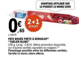 E.Leclerc "TABLIER BLANC" Pâte brisée prête à dérouler offre