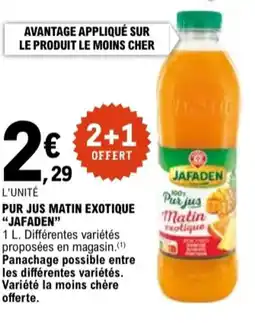 E.Leclerc "JAFADEN" Pur jus matin exotique offre