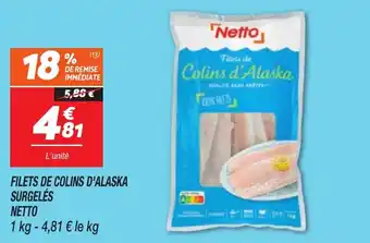 Netto Filets de colins d'alaska surgeles netto offre