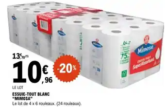 E.Leclerc "MIMOSA" Essuie-tout blanc offre