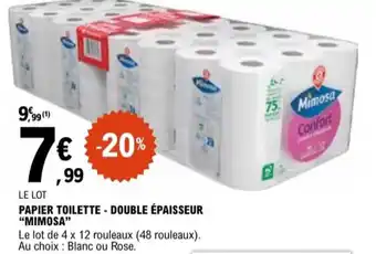 E.Leclerc "MIMOSA" Papier toilette - double épaisseur offre