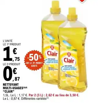 E.Leclerc "CLAIR" Nettoyant multi-usages offre