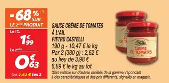 Netto Sauce creme de tomates a l ail offre