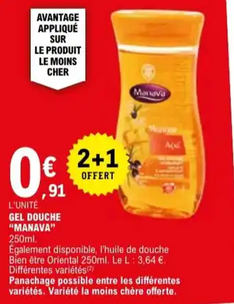 E.Leclerc "MANAVA" Gel douche offre