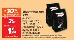 Netto 36 dosettes cafe corse netto offre