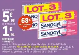 E.Leclerc "SANOGYL" Dentifrice offre