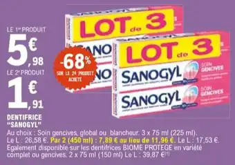 E.Leclerc "SANOGYL" Dentifrice offre