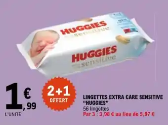 E.Leclerc "HUGGIES" Lingettes extra care sensitive offre