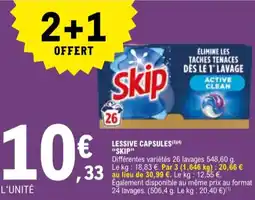 E.Leclerc "SKIP" Lessive capsules offre