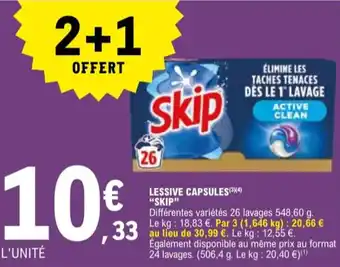 E.Leclerc "SKIP" Lessive capsules offre