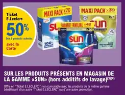 E.Leclerc SUN Sur les produits présents en magasin de la gamme offre